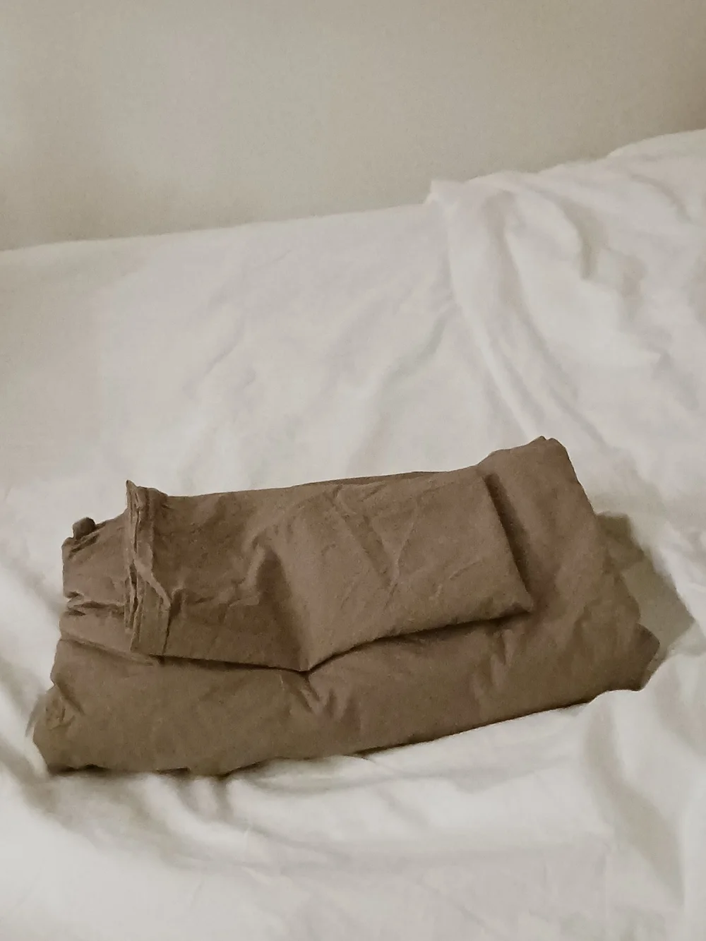 Quince Organic Cotton Percale Duvet Cover Set with 1 Sham EUC